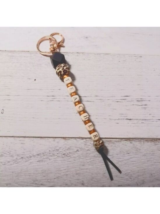 Hand Crafted Accessories - TEACHER Keychain